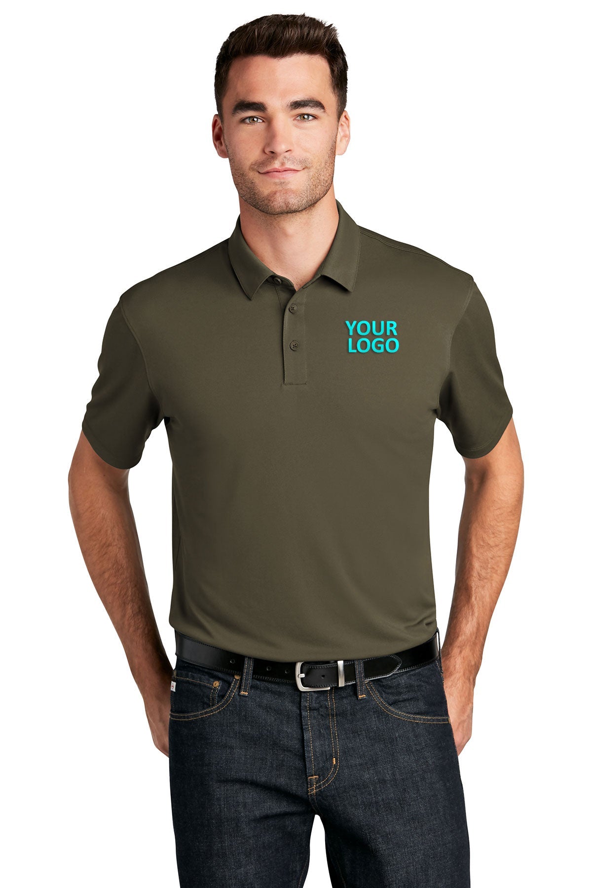 Port Authority UV Choice Pique Customized Polos, Deep Olive