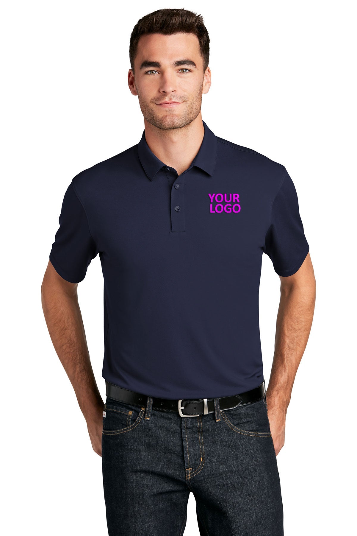 Port Authority UV Choice Pique Customized Polos, True Navy