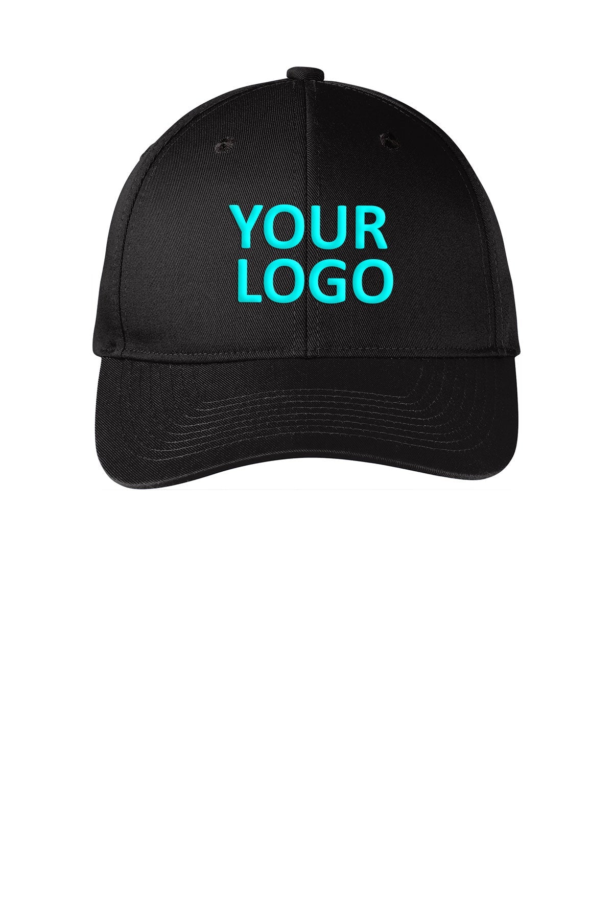 port authority snapback fine twill cap c801 black