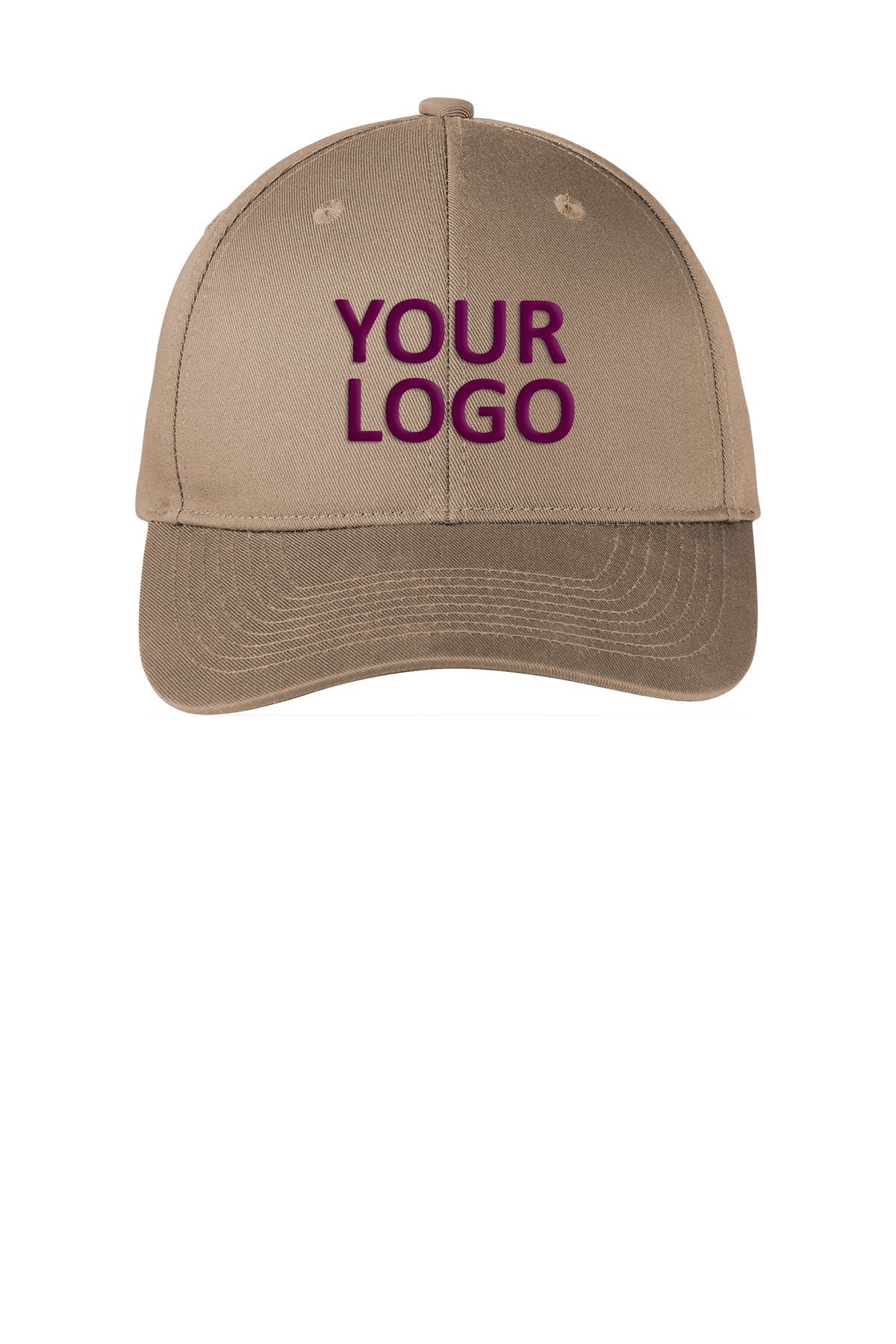 port authority snapback fine twill cap c801 khaki