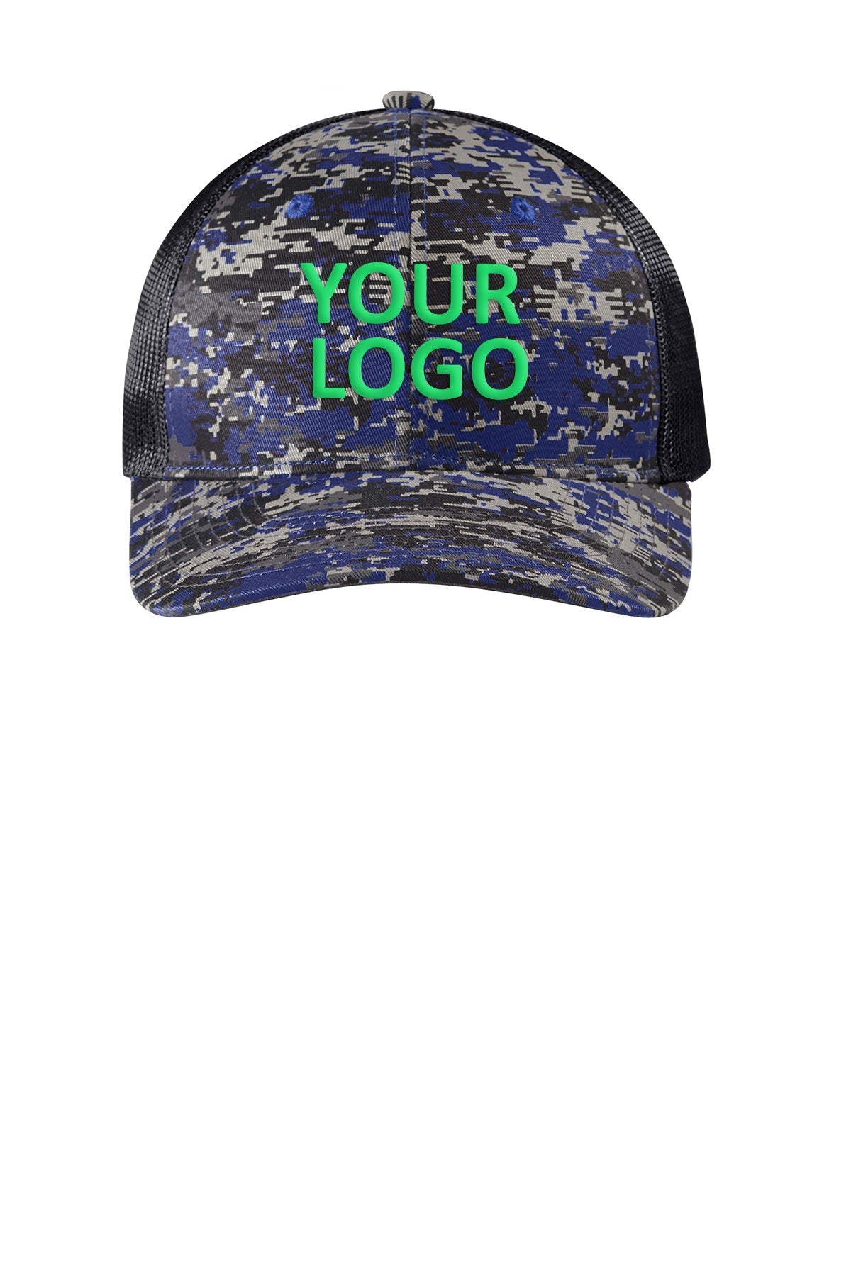 port authority digi camo snapback trucker cap C404 patriot bluedigi/ grey steel