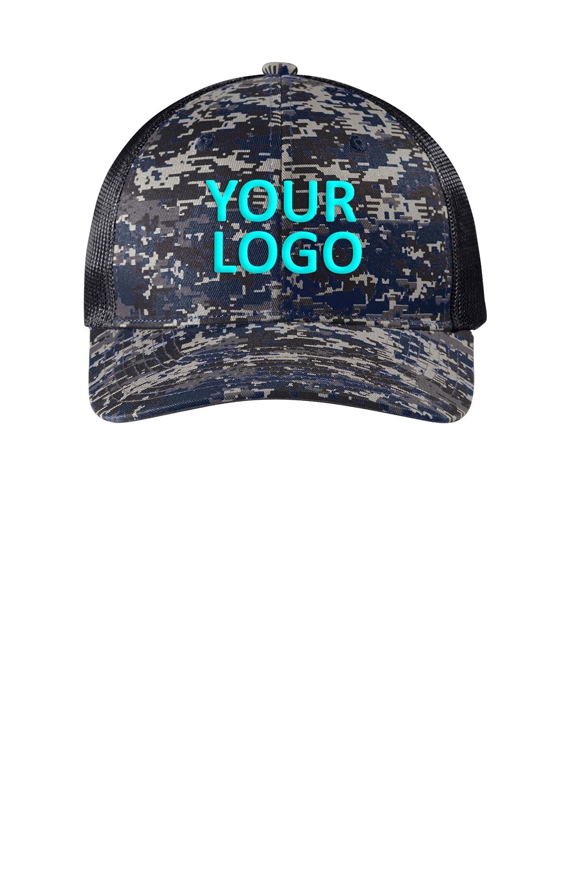 port authority digi camo snapback trucker cap C404 rich navydigi/ grey steel