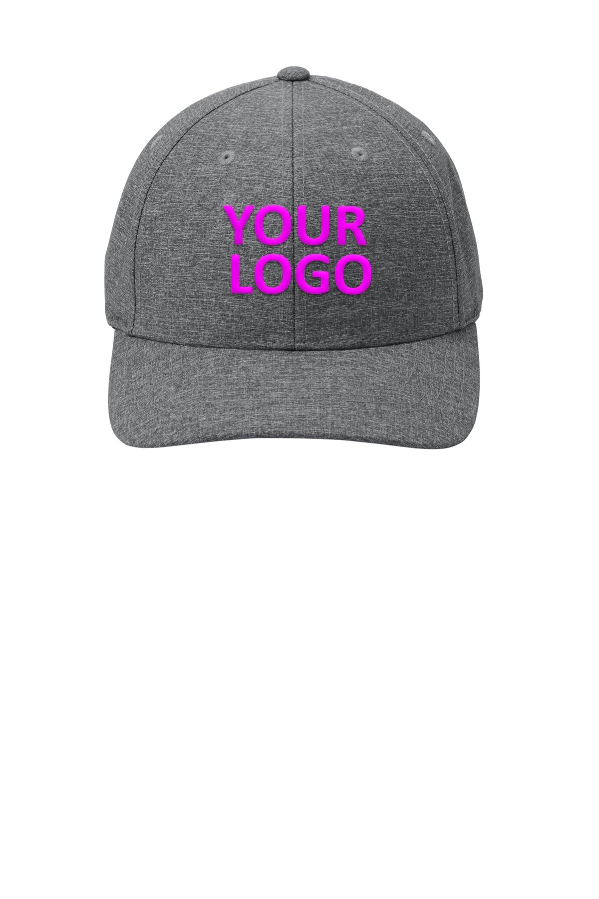 port authority flexfit 110 performance snapback cap c301 heather grey