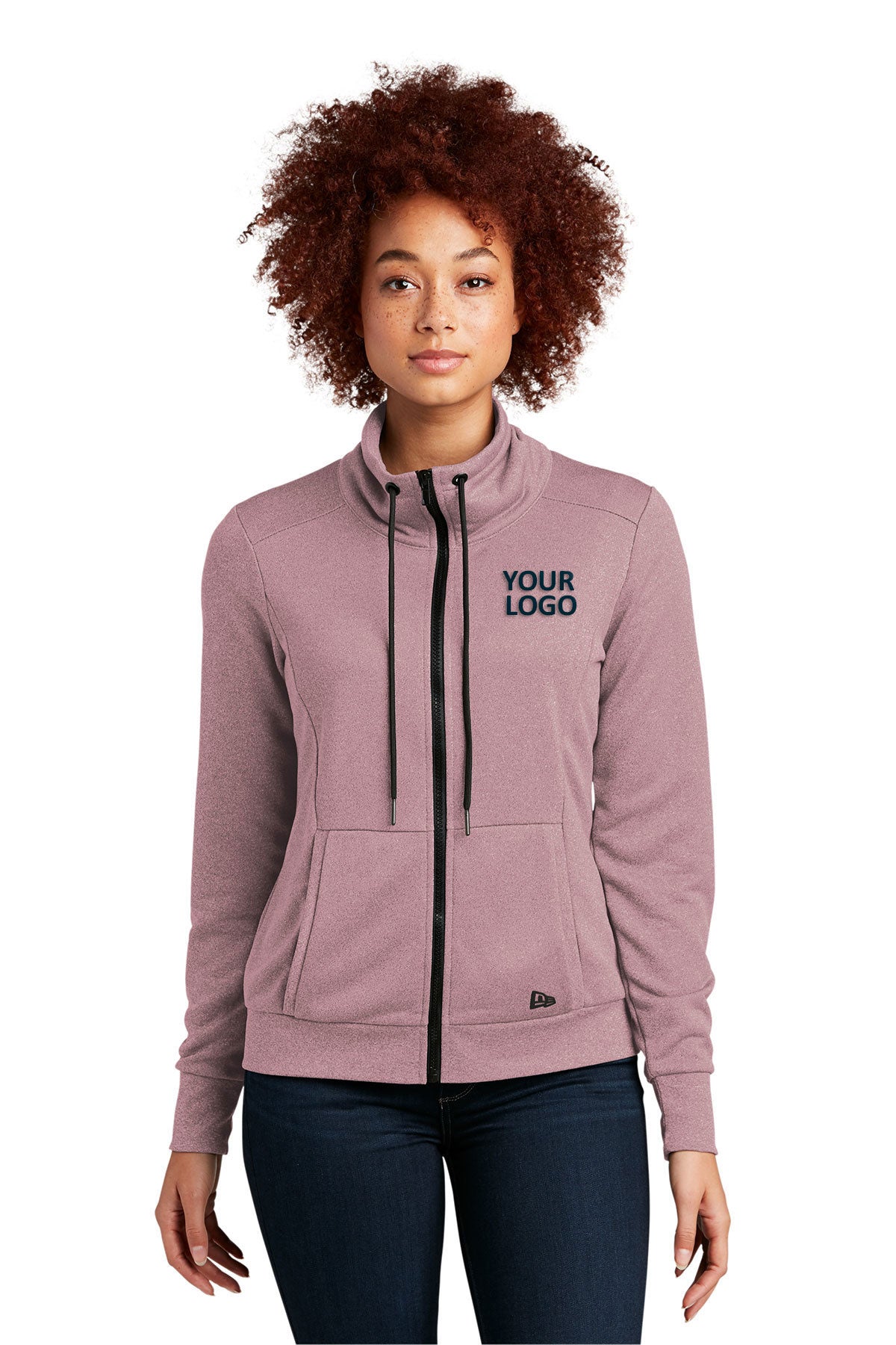 New Era LNEA530 Dusty Mauve Heather custom sweatshirts for business