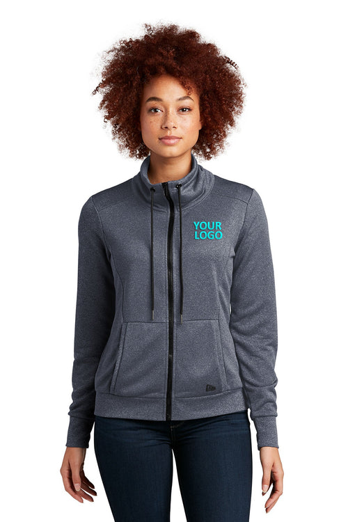 New Era Performance Terry Full-Zip Customized Jackets, True Navy Heather
