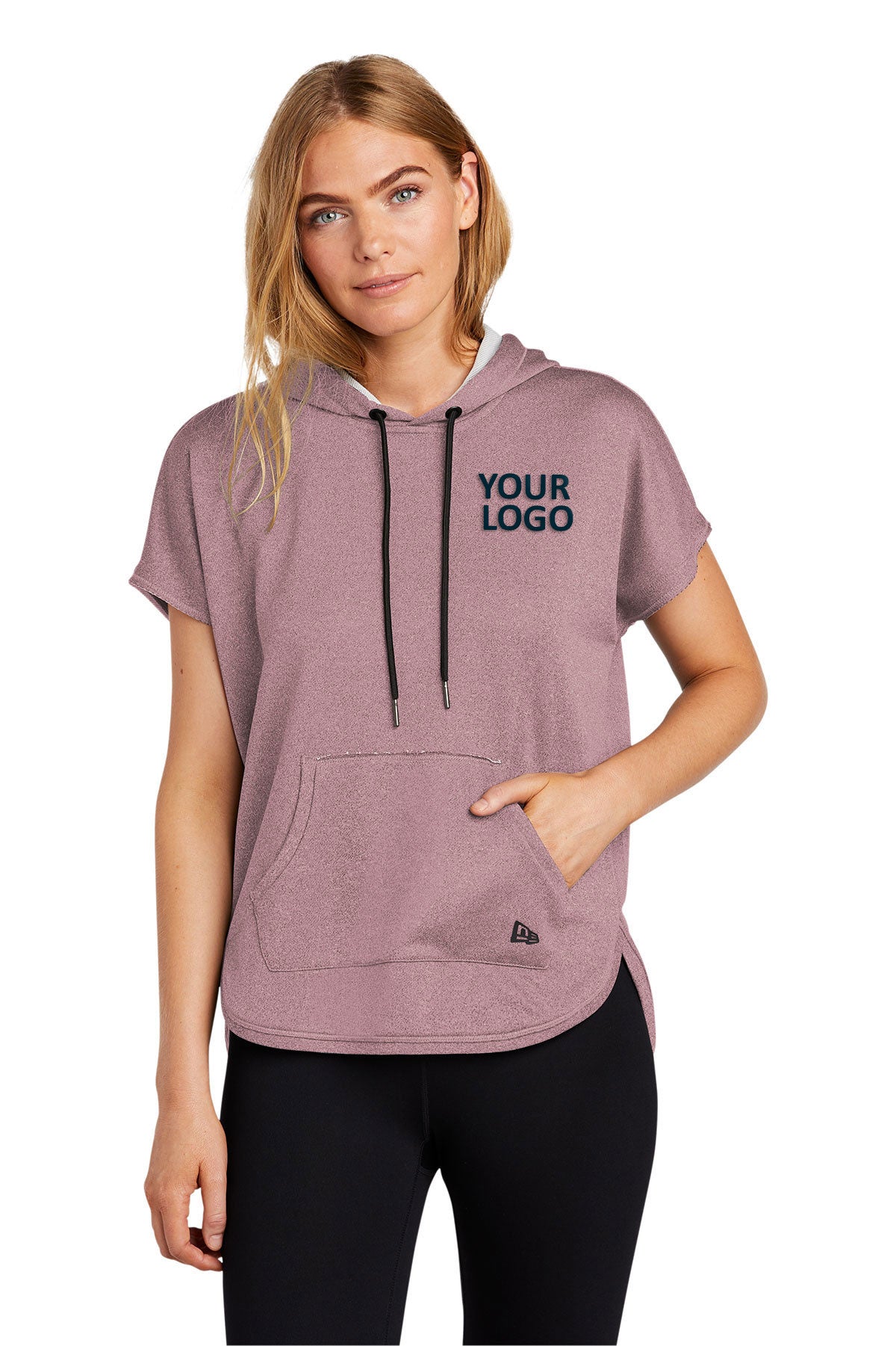 New Era LNEA533 Dusty Mauve Heather embroidered sweatshirts for business