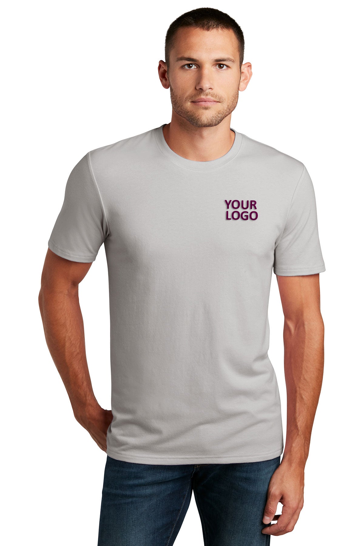 district flex tee dt7500 silver mist