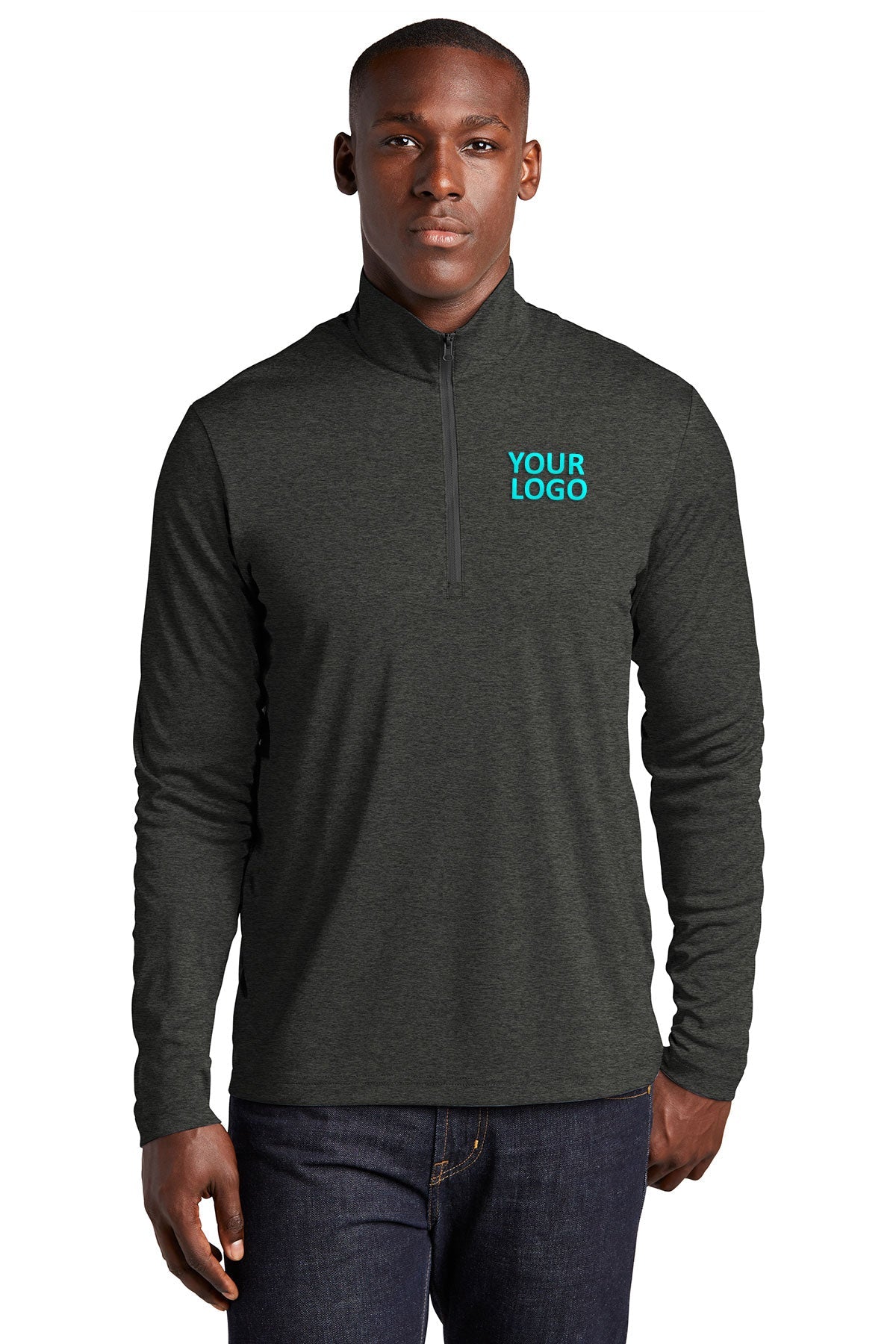 Sport-Tek Endeavor 1/4-Zip Pullover ST469 Black Heather