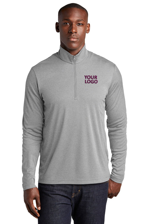 Sport-Tek Ladies Endeavor Customized 1/4-Zip Pullovers, Light Grey Heather