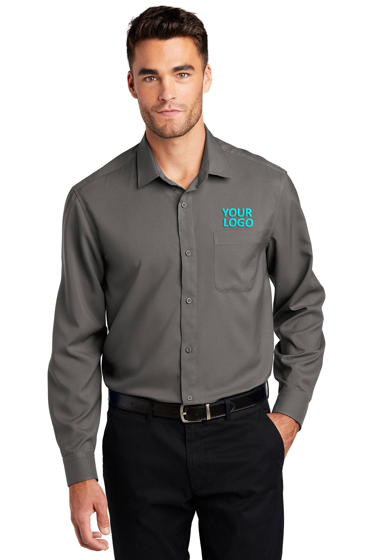 Port Authority Graphite W401 custom work shirts