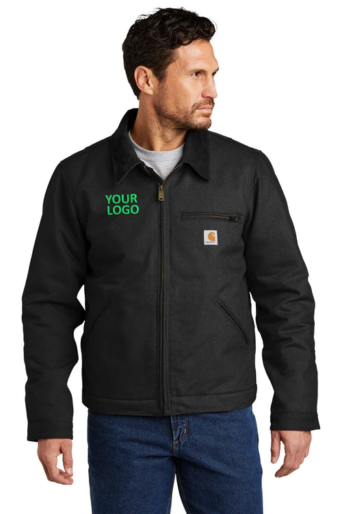 Carhartt Tall Duck Detroit Branded Jackets, Black