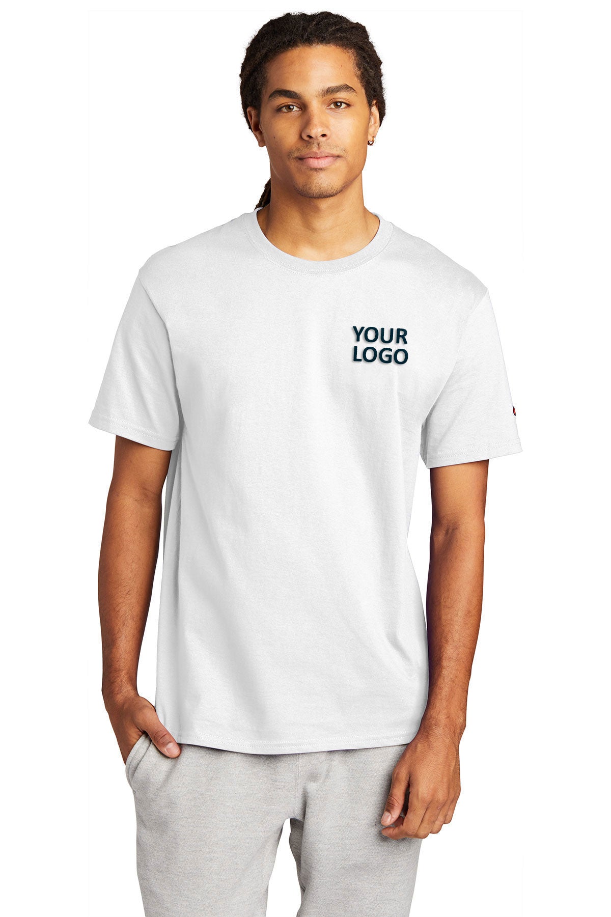 champion heritage jersey tee t425 s white