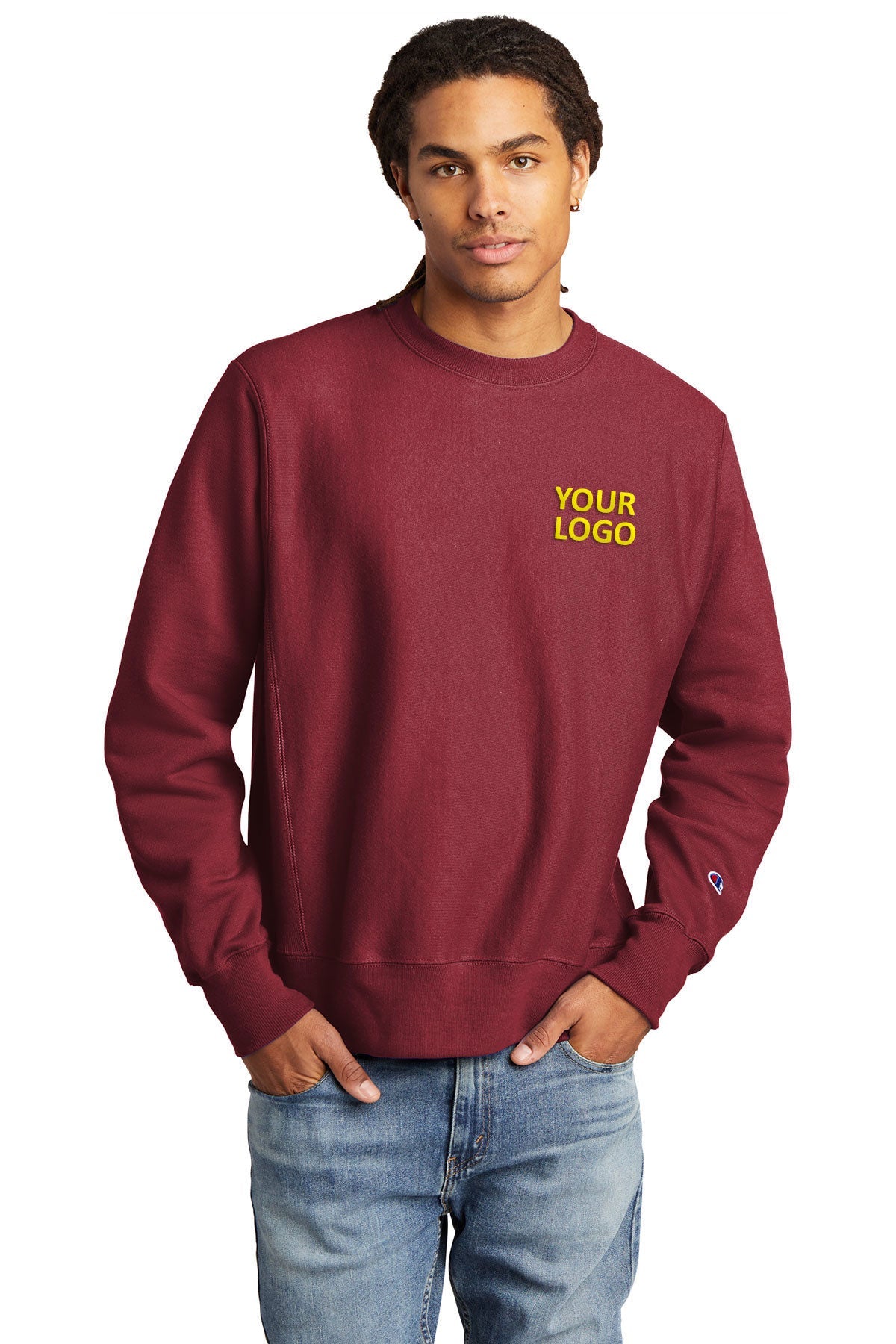 Champion Reverse Weave Crewneck Sweatshirt, Cardinal