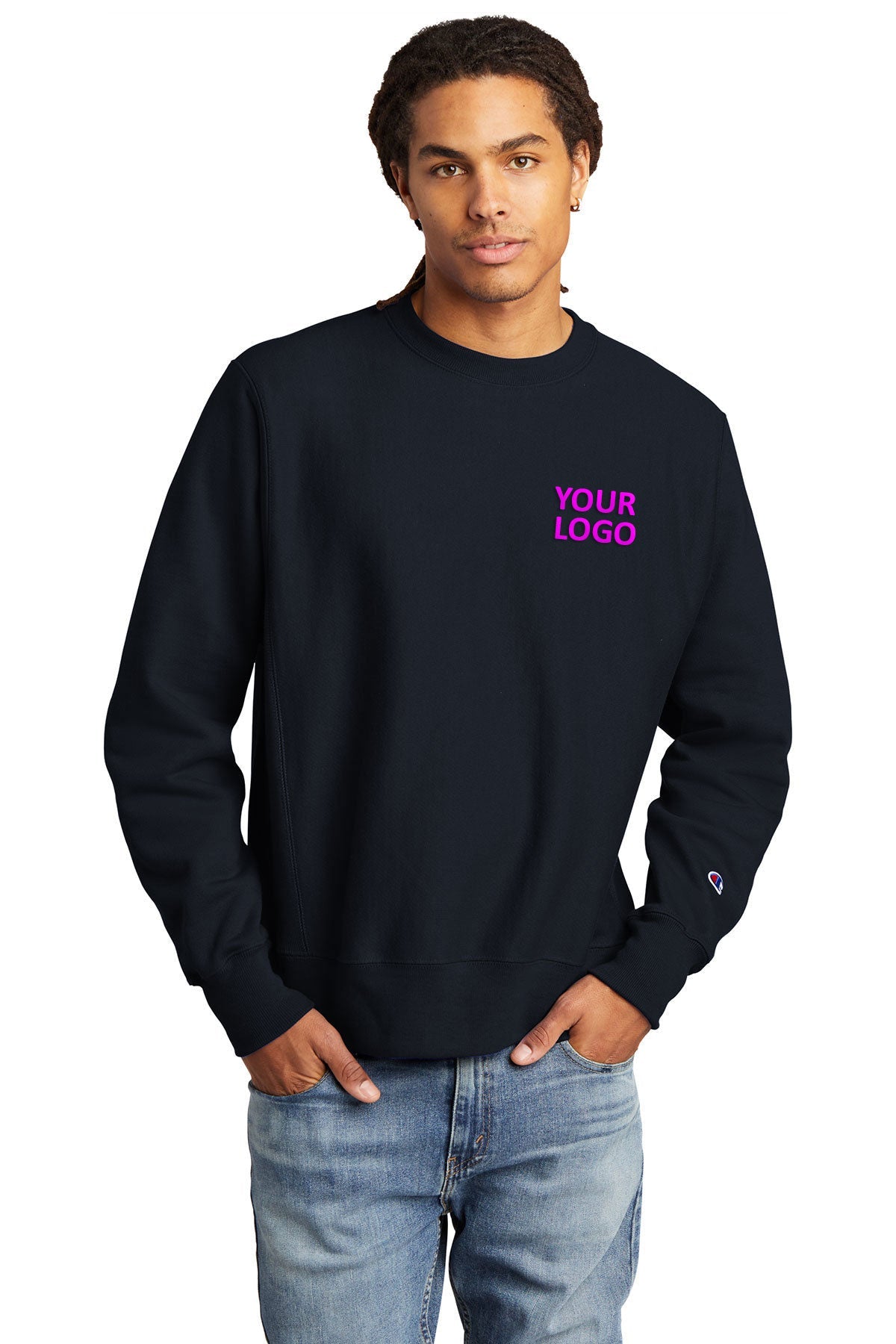 Champion Reverse Weave Crewneck Sweatshirt S149 Navy