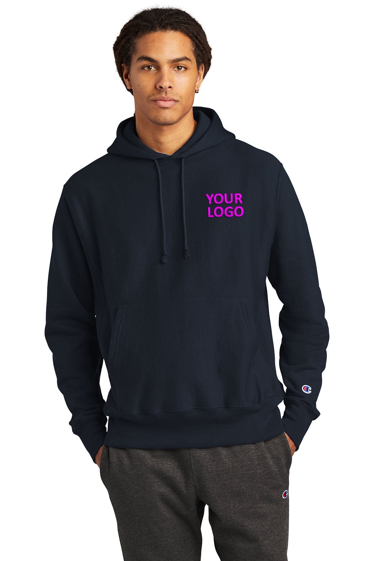 Champion Reverse Weave Hooded Sweatshirt S101 Navy