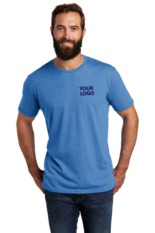 Allmade Women's Tri-Blend Custom Tee, Azure Blue