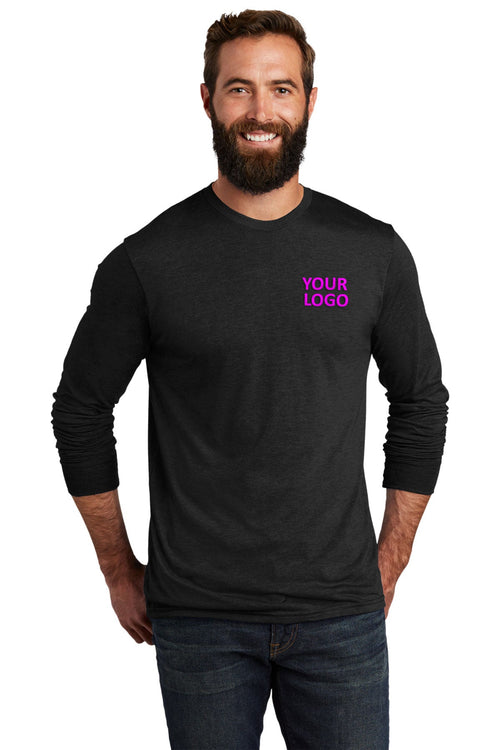 Allmade Women's Tri-Blend Custom Long Sleeve Tee, Space Black