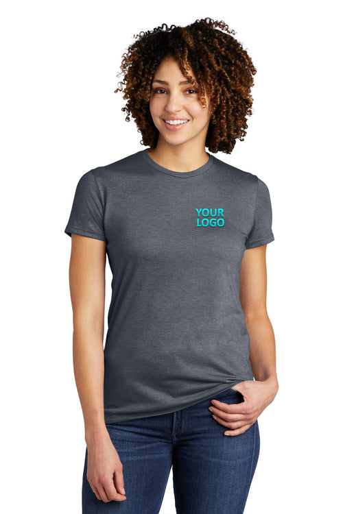 Allmade Unisex Tri-Blend Branded V-Neck Tee, Rebel Blue