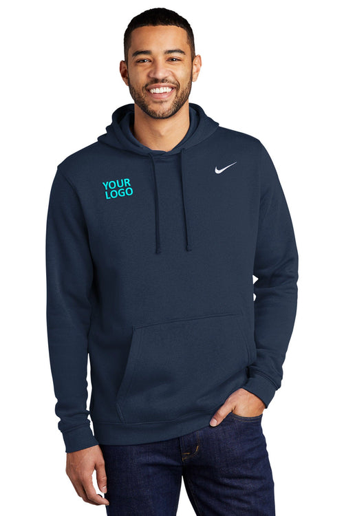 Nike Club Fleece Custom Crews, Navy