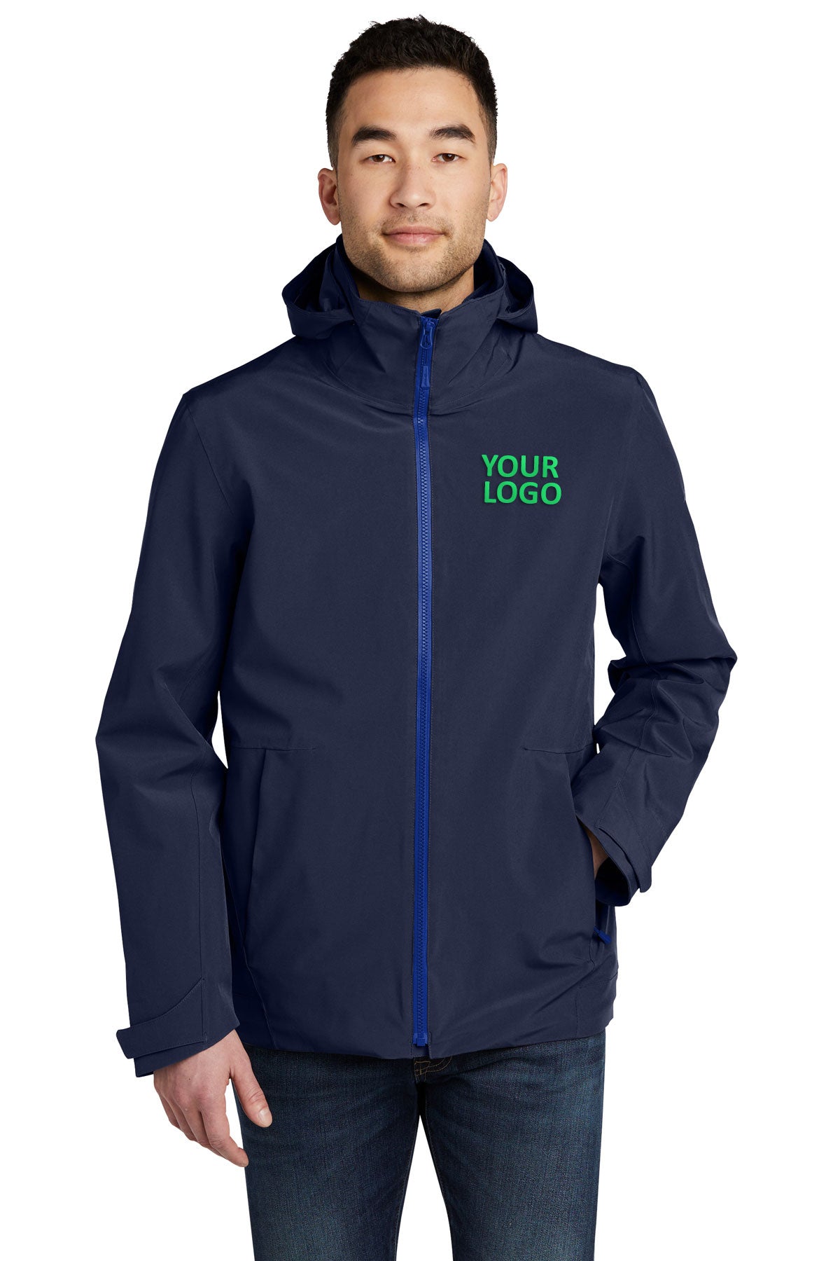 Eddie Bauer River Blue/ Cobalt Blue EB656 custom logo sweatshirts
