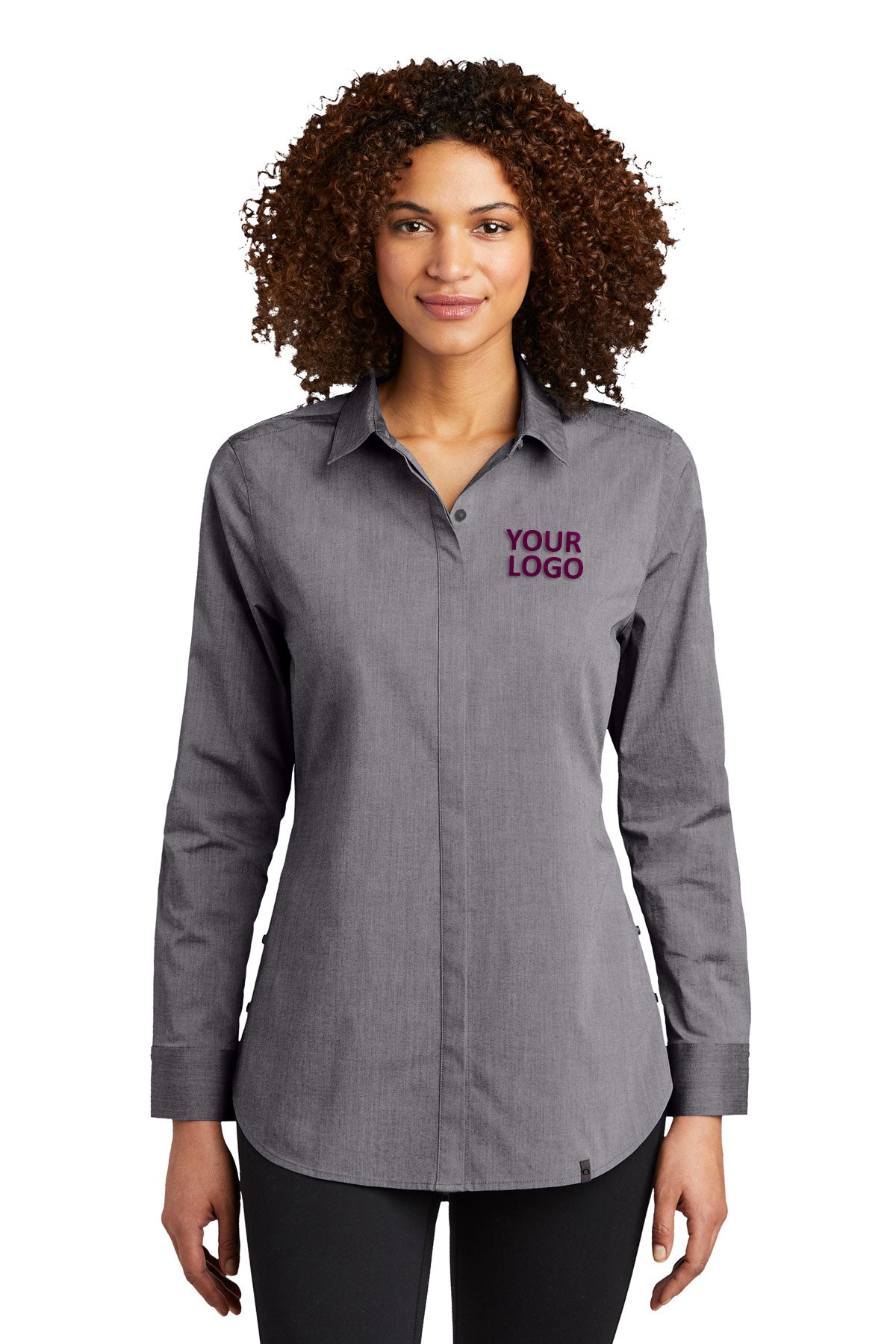 OGIO Gear Grey Hthr LOG1002 custom work shirts