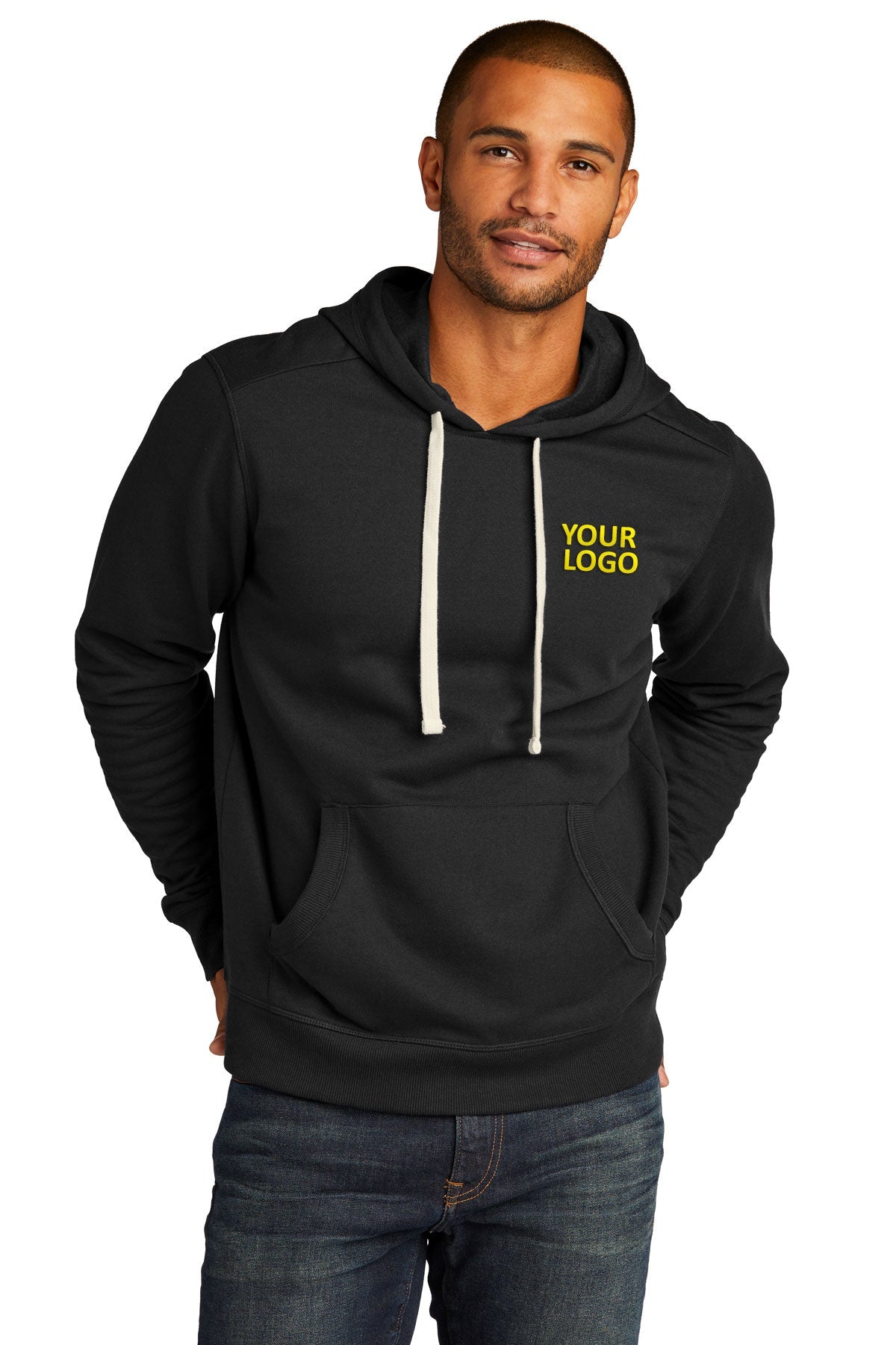 District DT8100 Black sweatshirts with logos