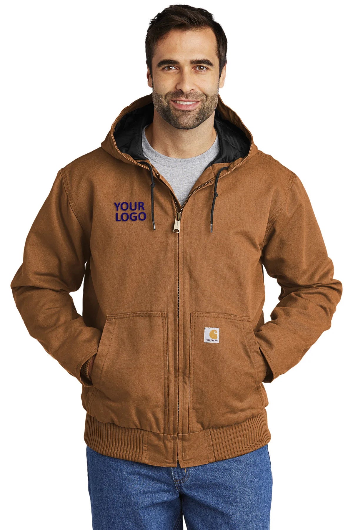 Carhartt Tall Washed Duck Active Jac CTT104050 Carhartt Brown