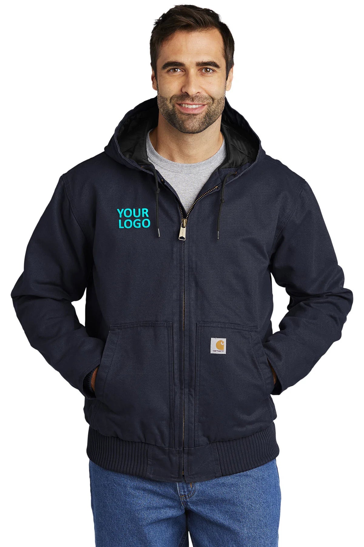 Carhartt Tall Washed Duck Active Jac CTT104050 Navy