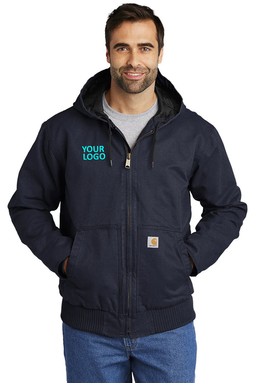 Carhartt Washed Duck Custom Jackets, Navy