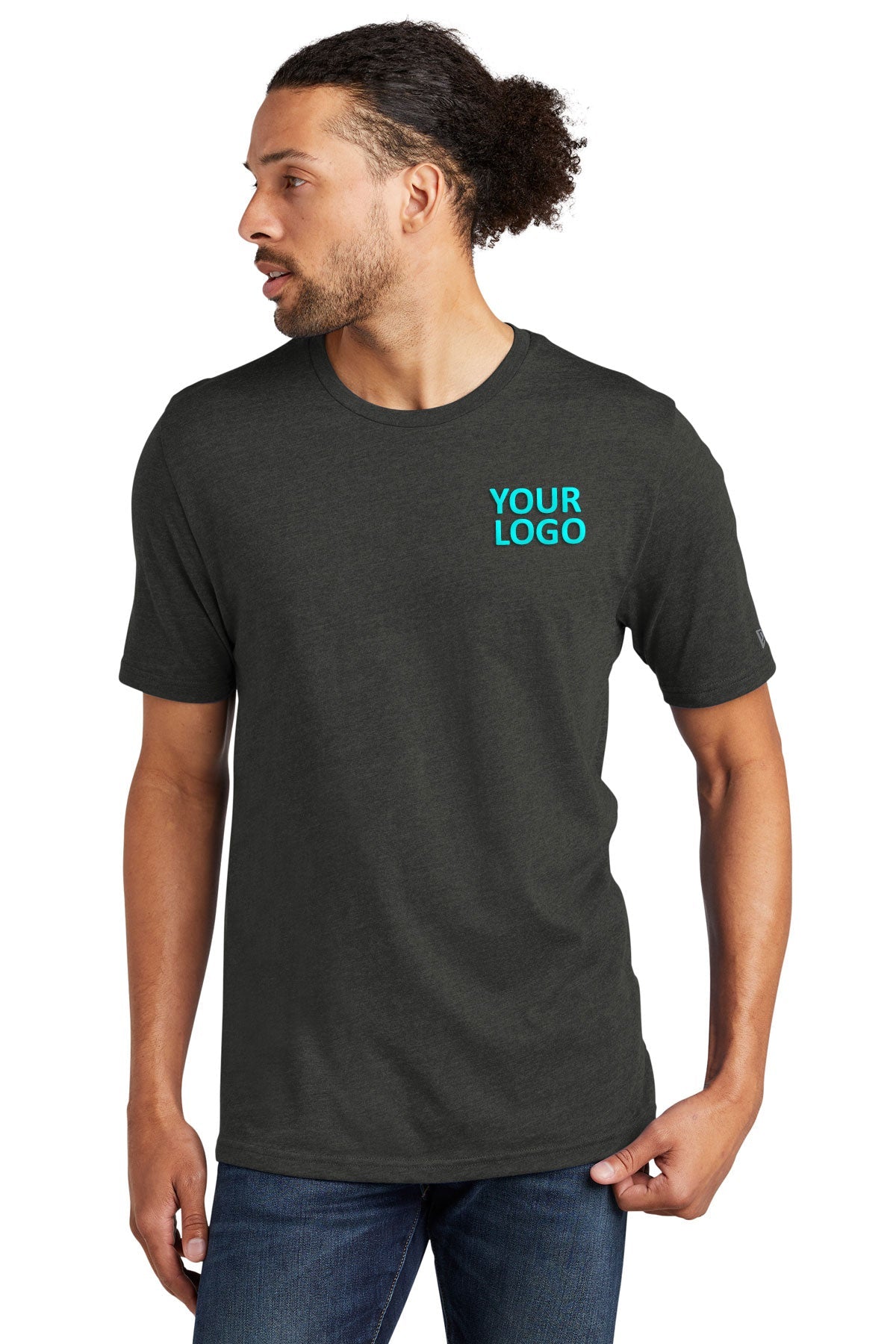 New Era Tri-Blend Custom Printed Tee's, Graphite