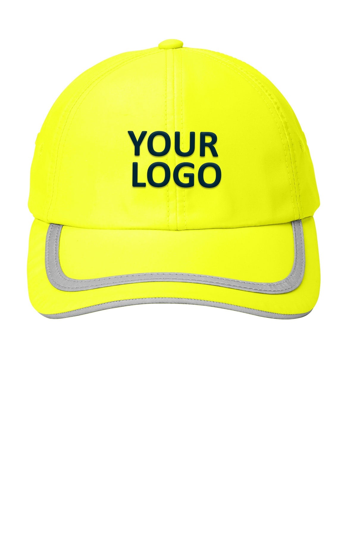 Port Authority Enhanced Branded Visibility Caps, Safety Yellow/ Reflective
