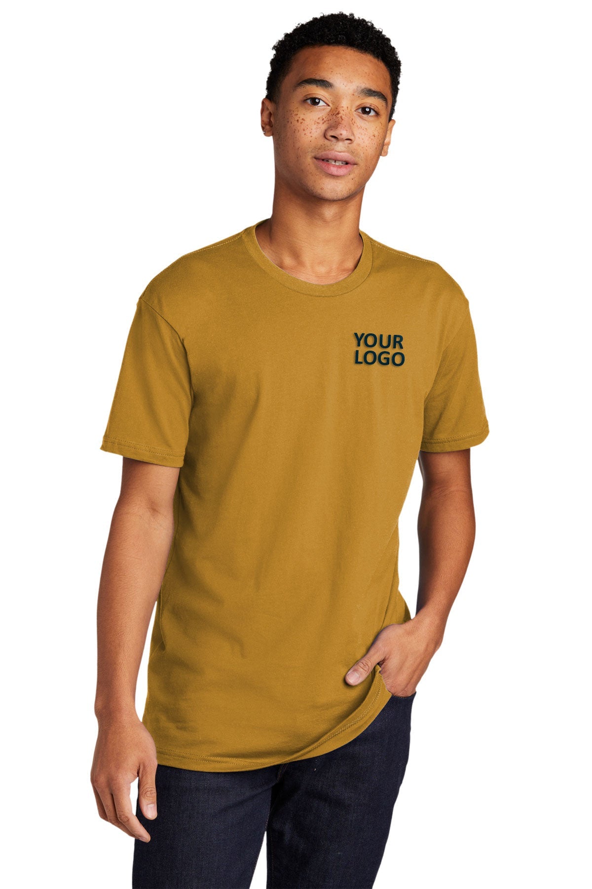 Next Level Unisex Cotton Custom Tee's, Antique Gold