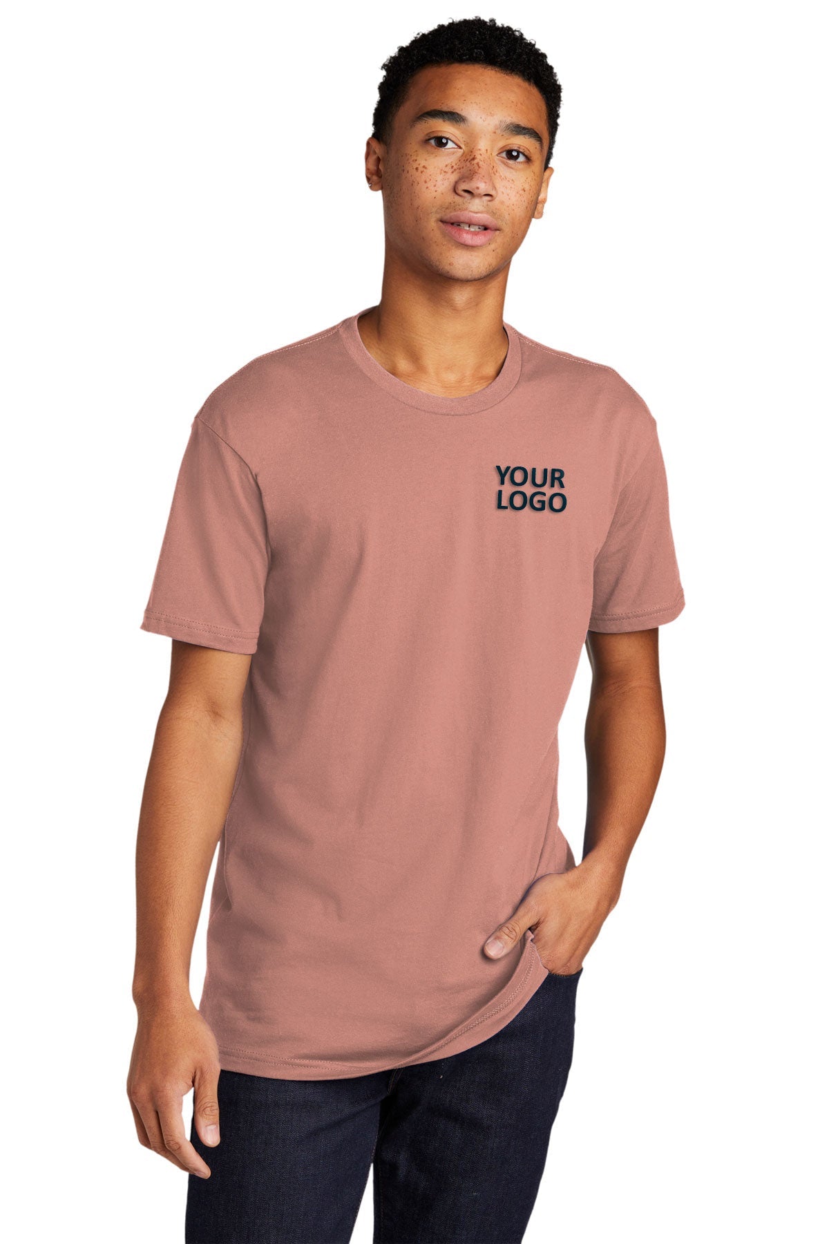 Next Level Unisex Cotton Custom Tee's, Desert Pink