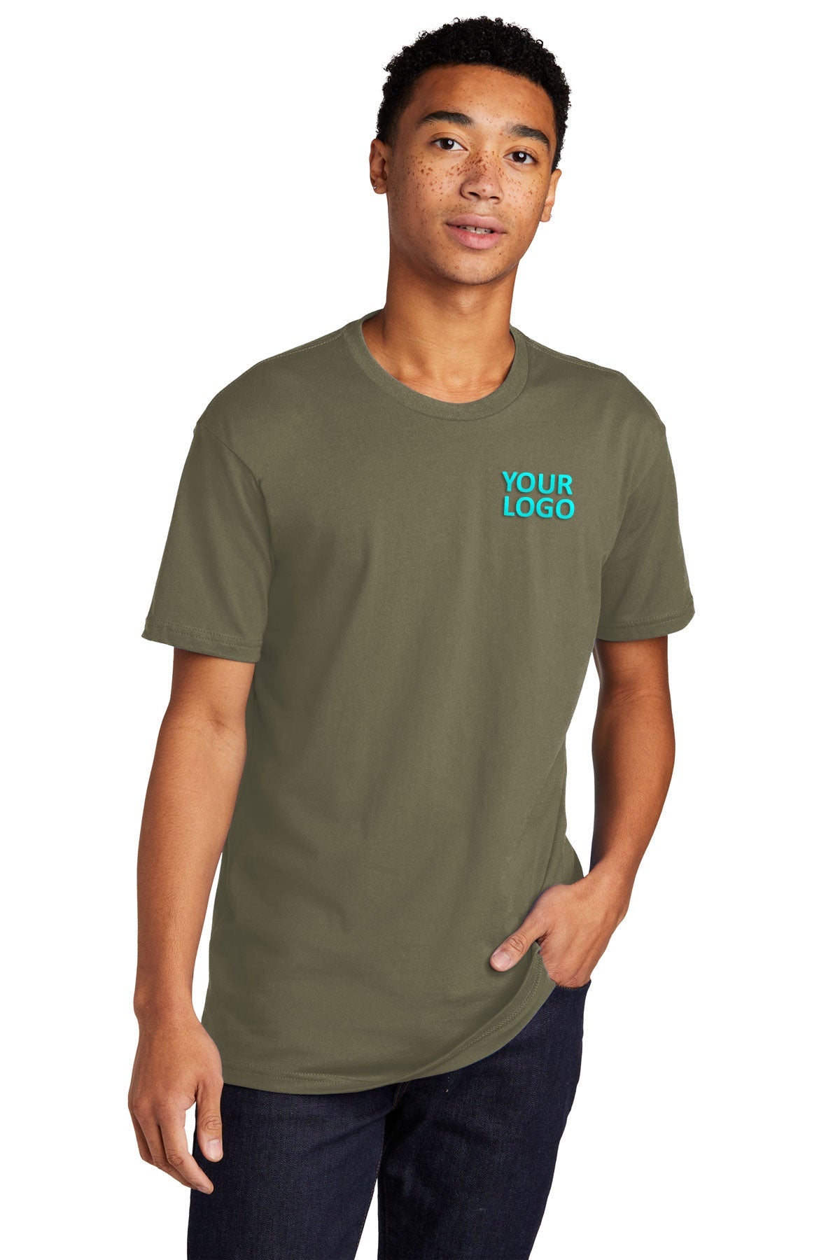 Next Level Unisex Cotton Custom Tee's, Light Olive