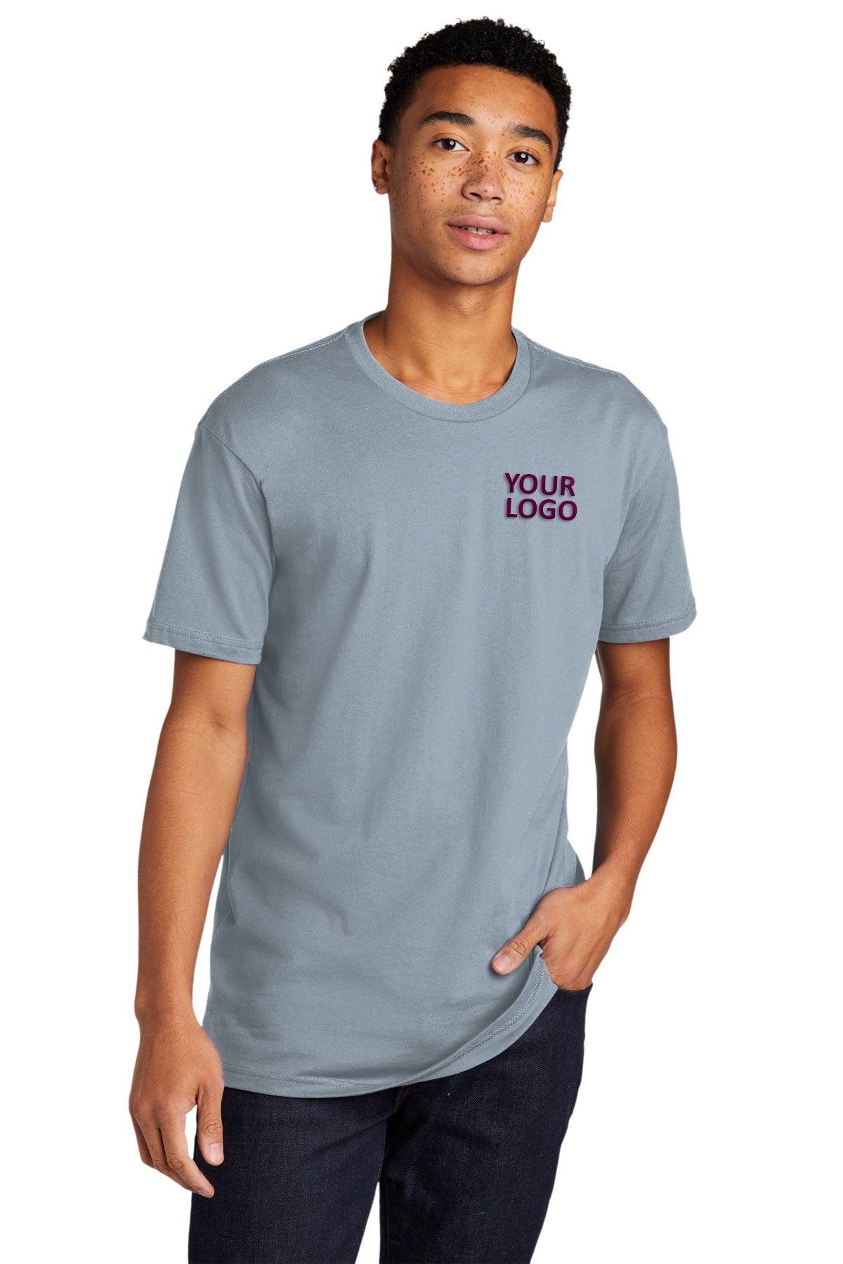 Next Level Unisex Cotton Custom Tee's, Stonewash Denim