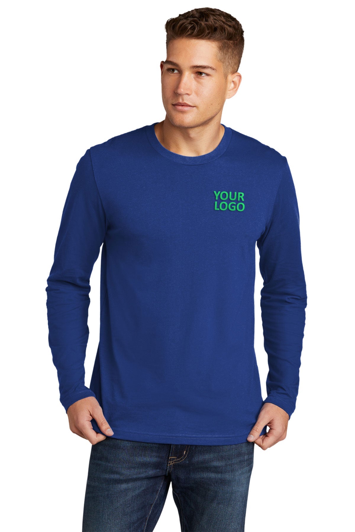 Next Level Cotton Long Sleeve Customized Tee's, Royal