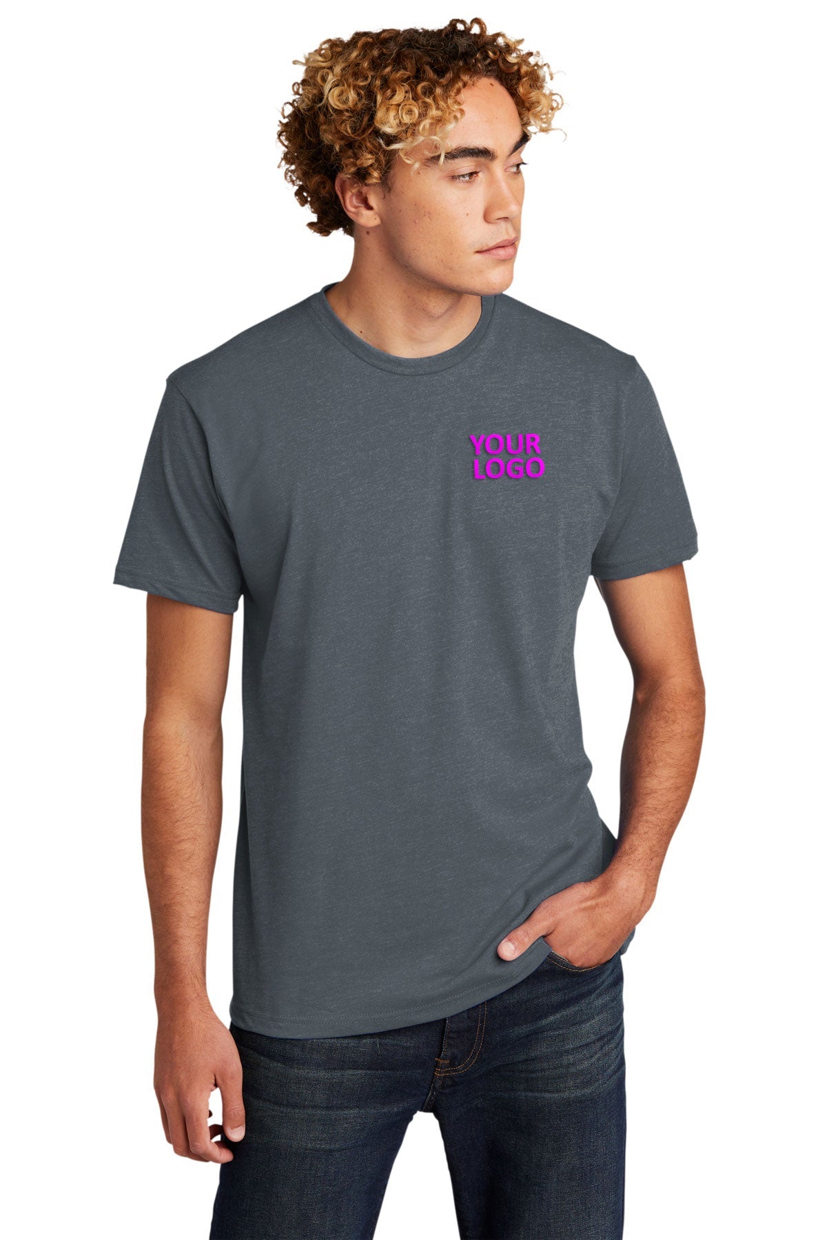 Next Level Unisex CVC Customized T-Shirts, Indigo