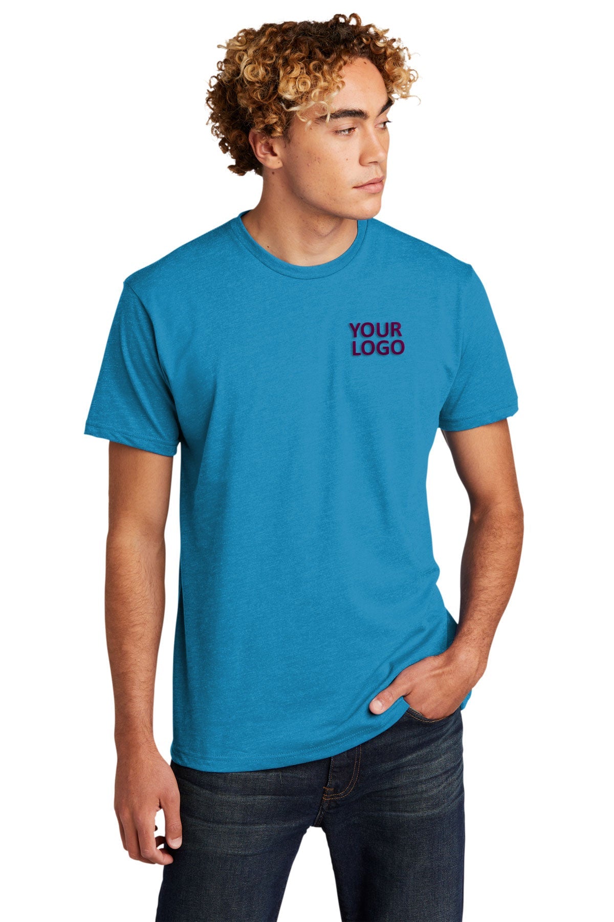 Next Level Unisex CVC Customized T-Shirts, Turquoiseuoise
