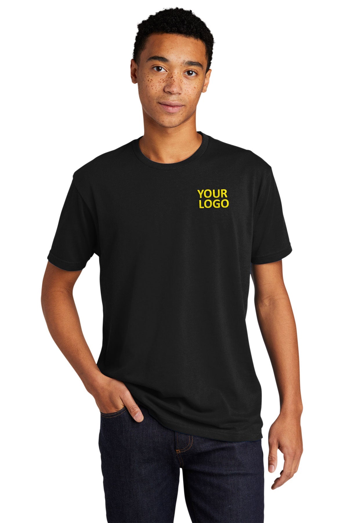 Next Level Unisex CVC Sueded Branded Tee's, Black