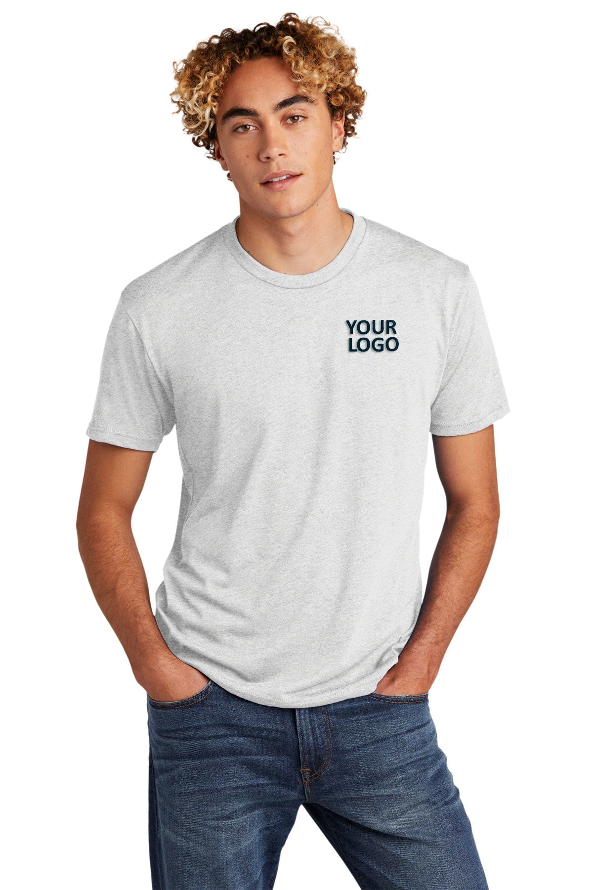 Next Level Men's Triblend Crew NL6010 HEATHER WHITE