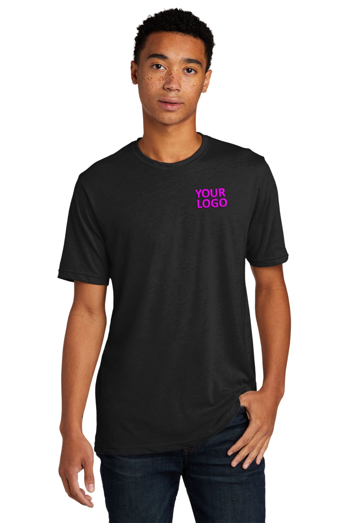 Next Level Unisex Poly Cotton Custom T-Shirts, Black
