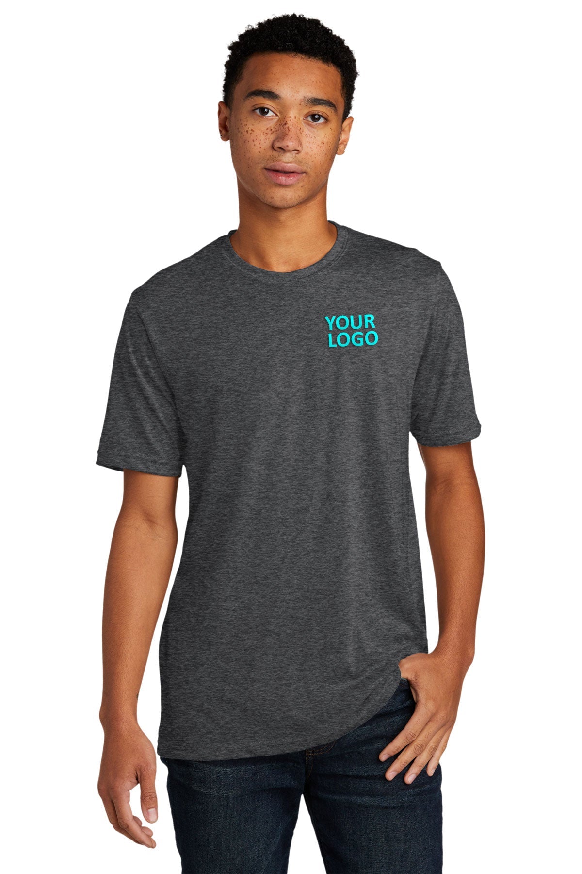 Next Level Unisex Poly Cotton Custom T-Shirts, Charcoal