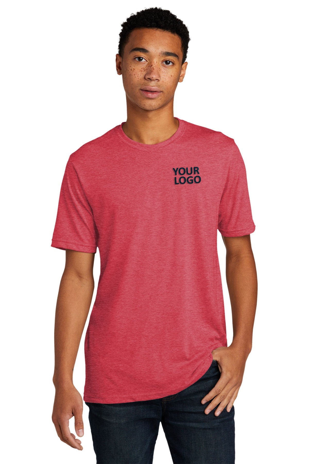Next Level Unisex Poly Cotton Custom T-Shirts, Red