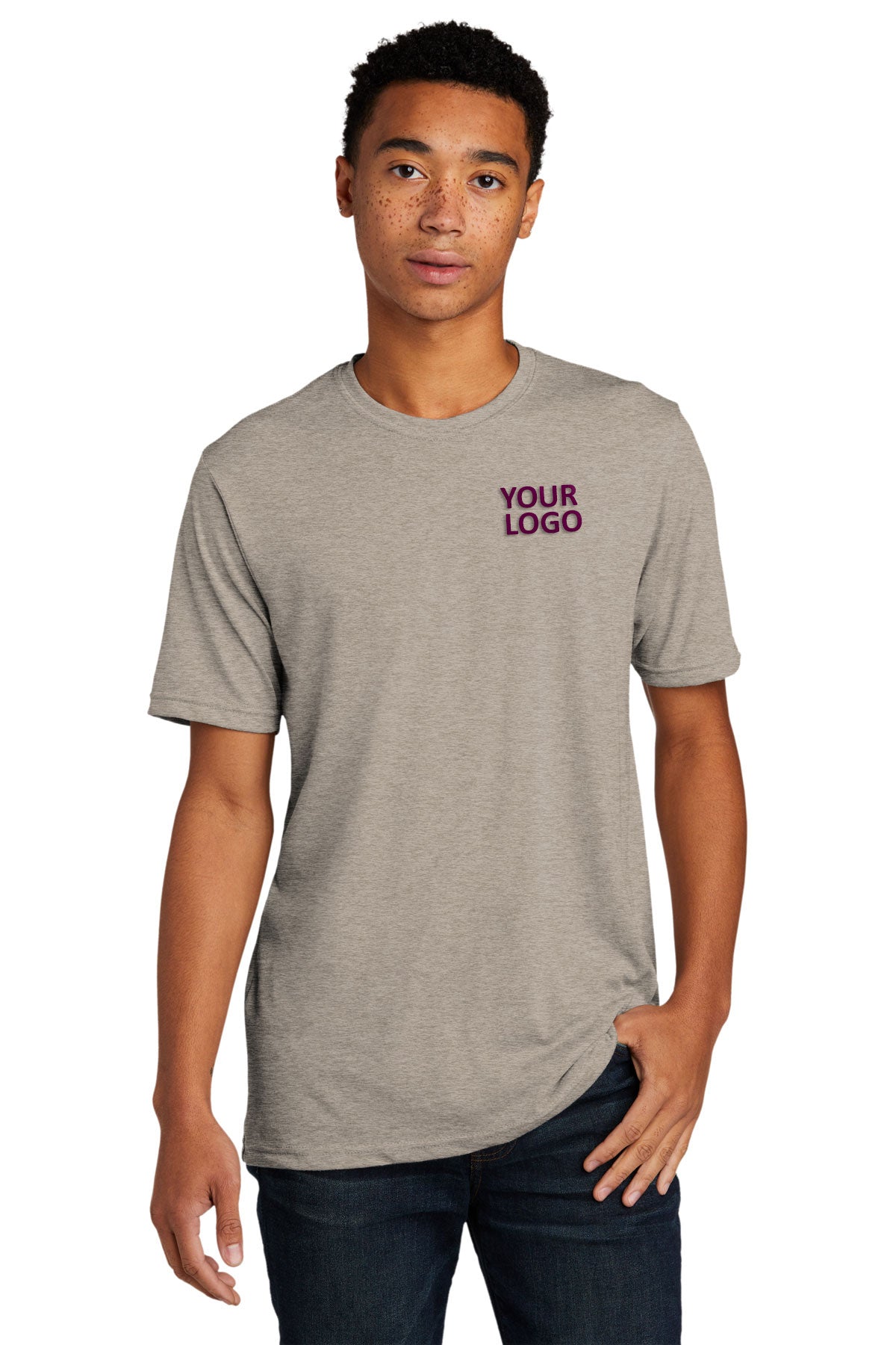 Next Level Unisex Poly Cotton Custom T-Shirts, Silver