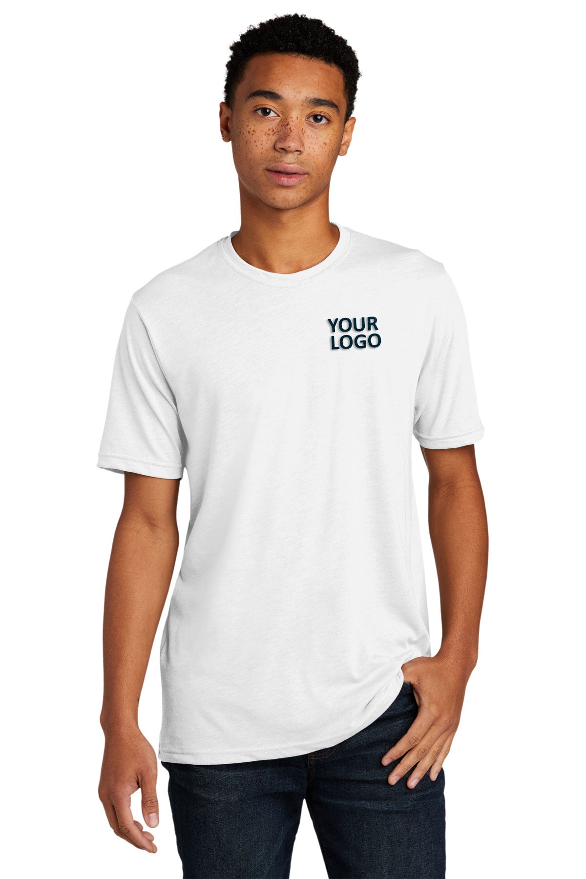Next Level Unisex Poly Cotton Custom T-Shirts, White