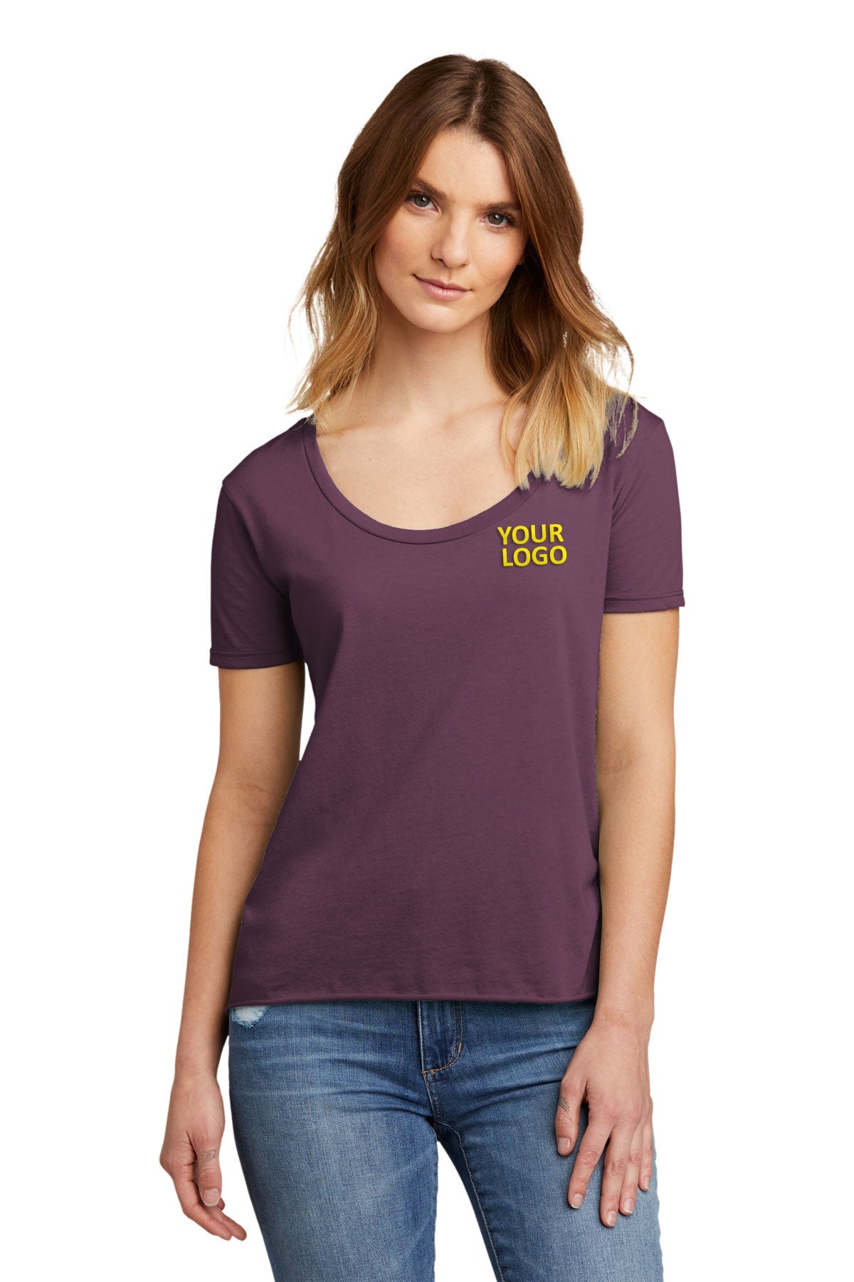 Next Level Women's Festival Scoop Neck Branded T-Shirts, Shiraz
