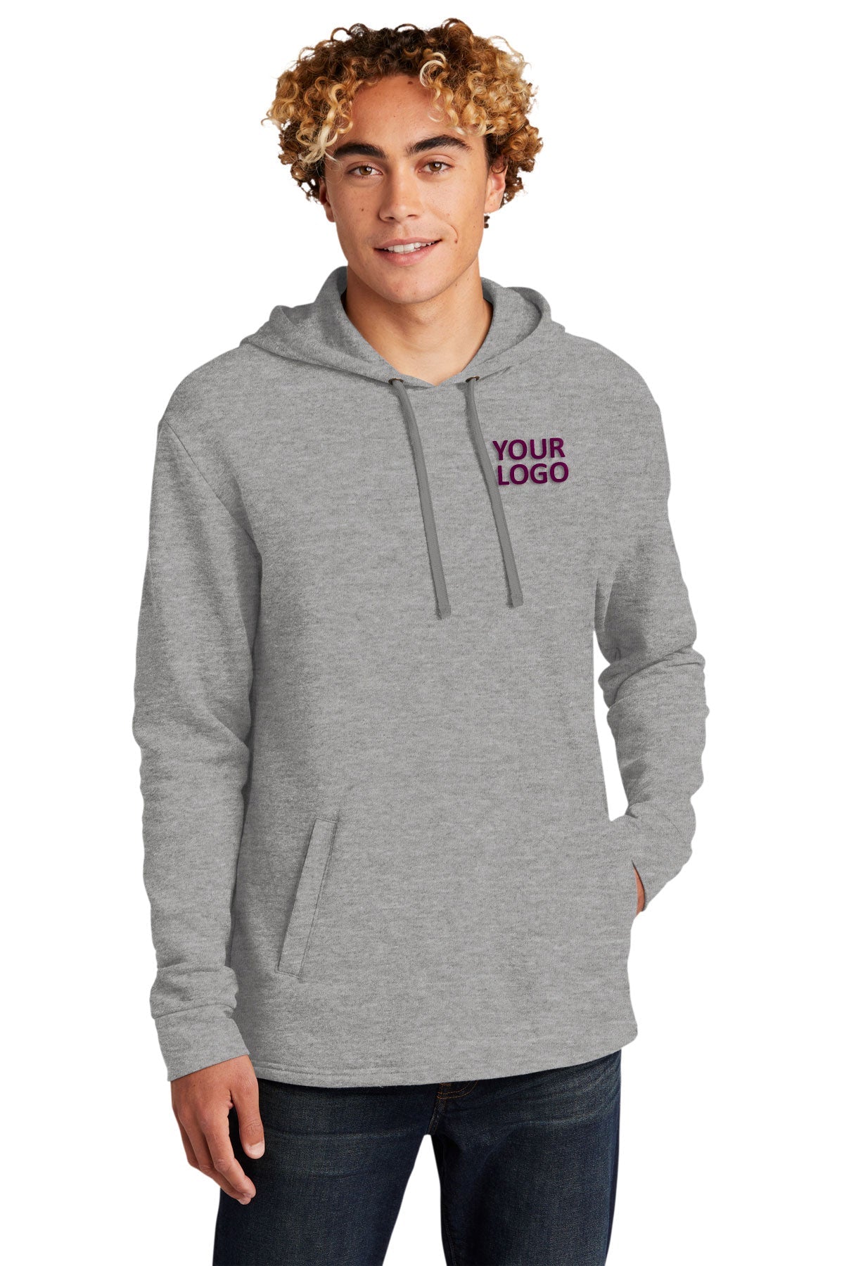 custom embroidered sweatshirts Next Level Heather Gray NL9300