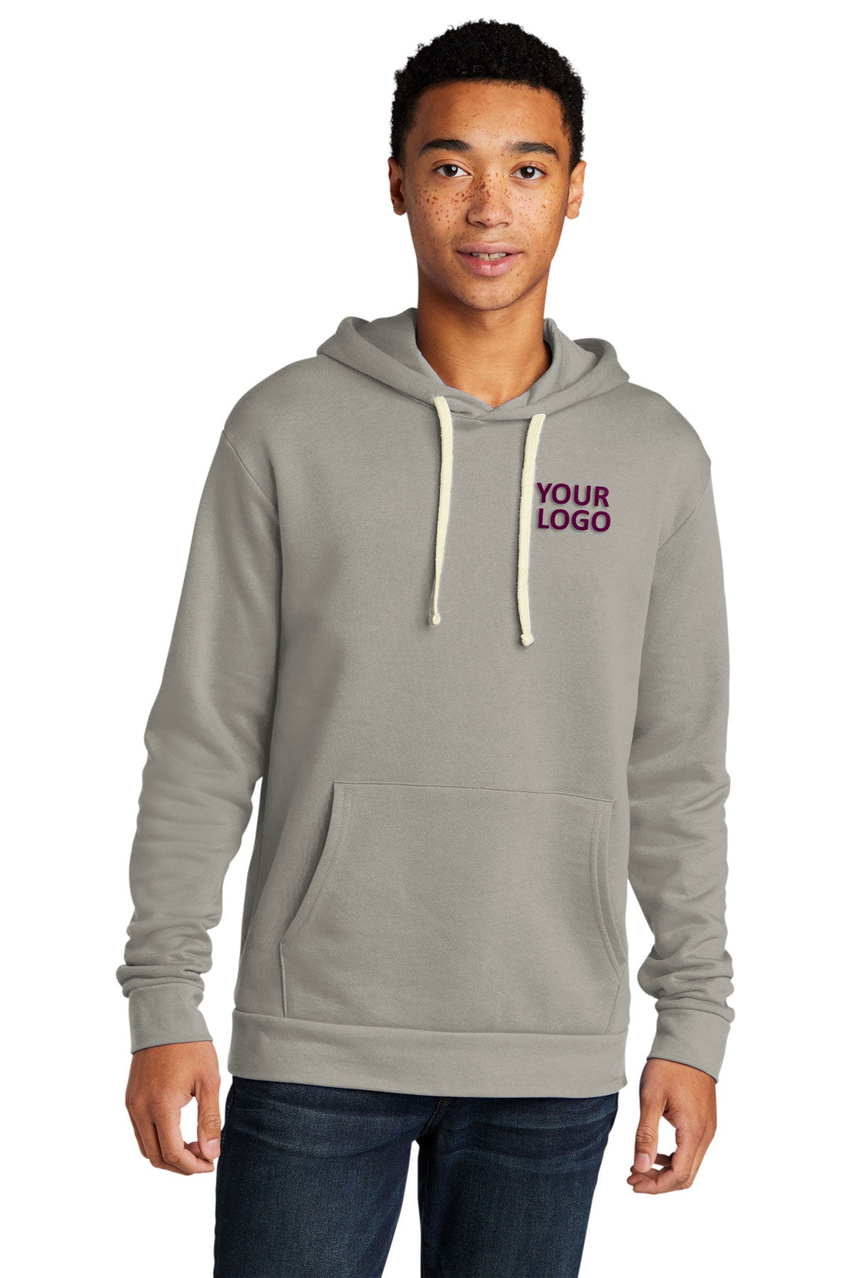 custom sweatshirts with logo Next Level Lead Light Gray NL9303