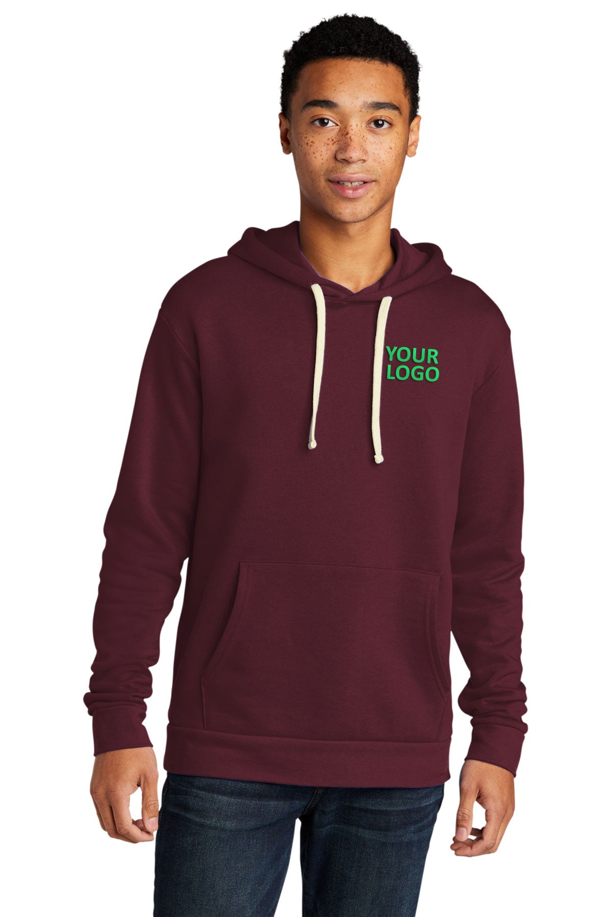 custom sweatshirts with logo Next Level Maroon NL9303