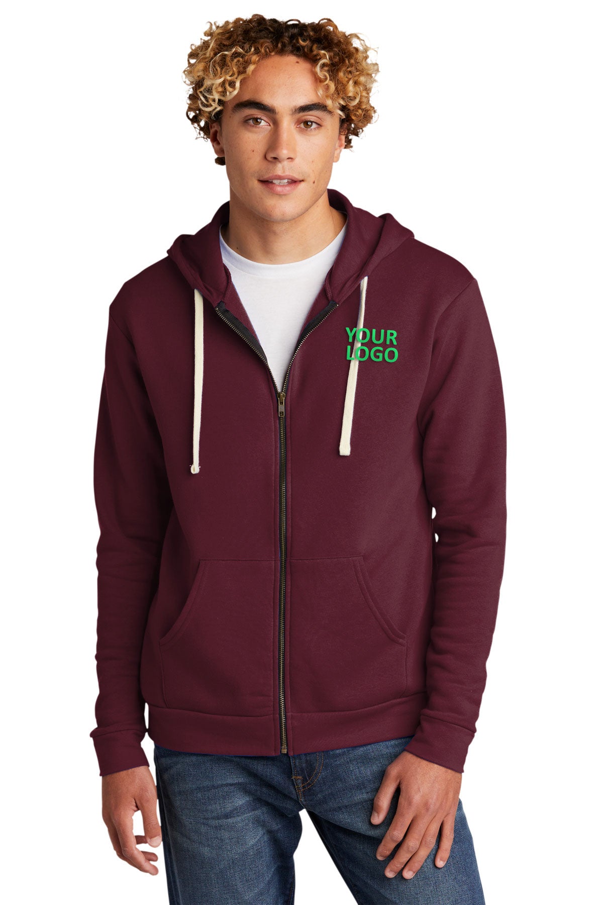 custom logo sweatshirts Next Level Maroon NL9602